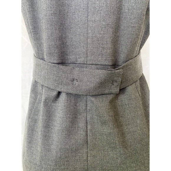Escada Sport Sheath Dress V Neck Sleeveless Wool Ruffled Belt Lined Zip … - Picture 9 of 12